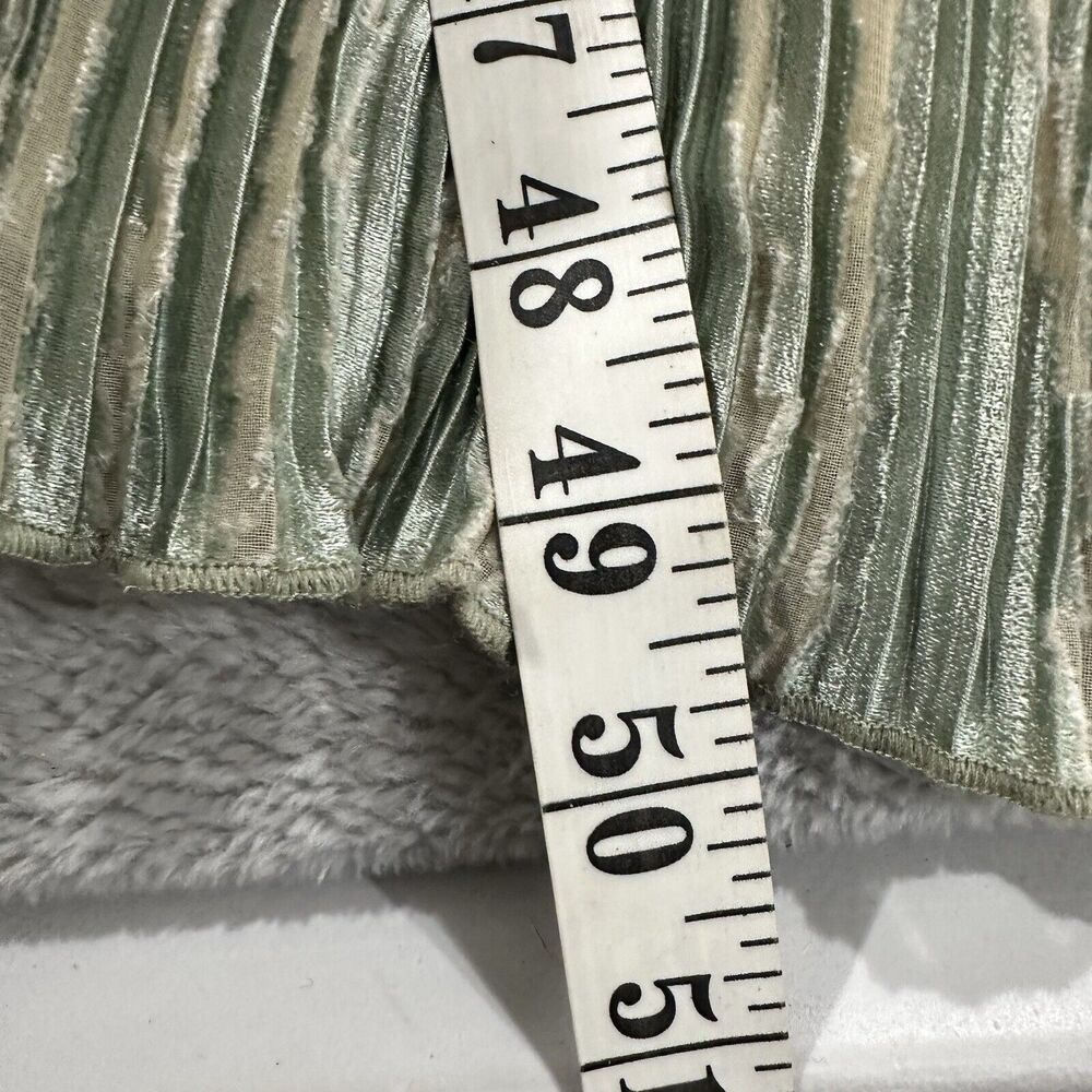 Jeanne Marc Dress Women's Small 8 10 Maxi Sleeveless Yoryu Belted Cream Green - Picture 8 of 9